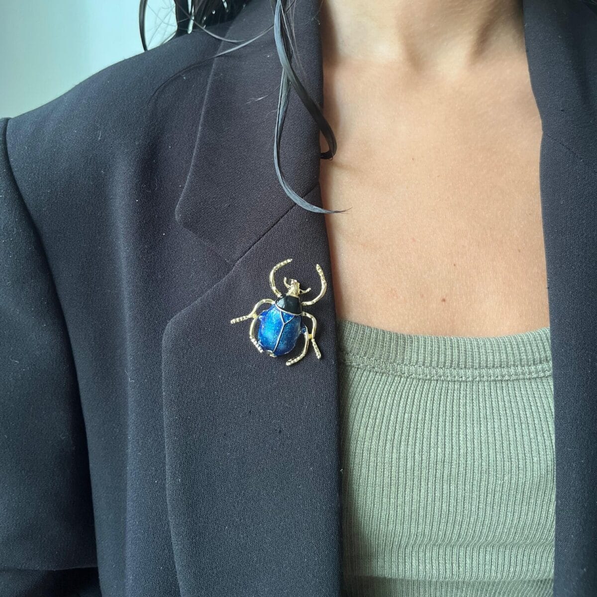 Prendedor Insecto Azul