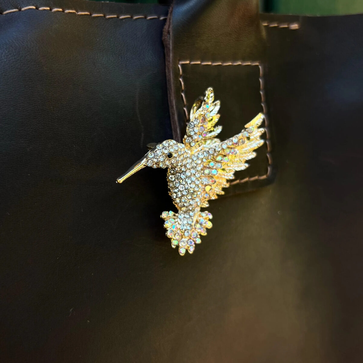 Prendedor Colibrí Dorado