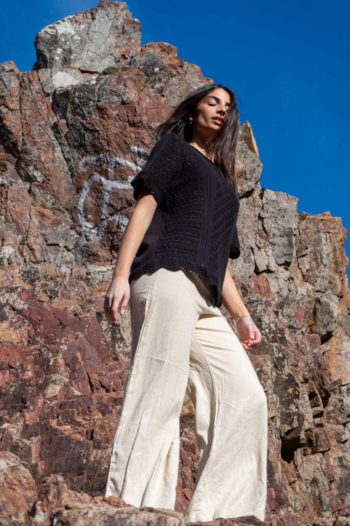 Pantalon Brise Lino Beige - Imagen 2