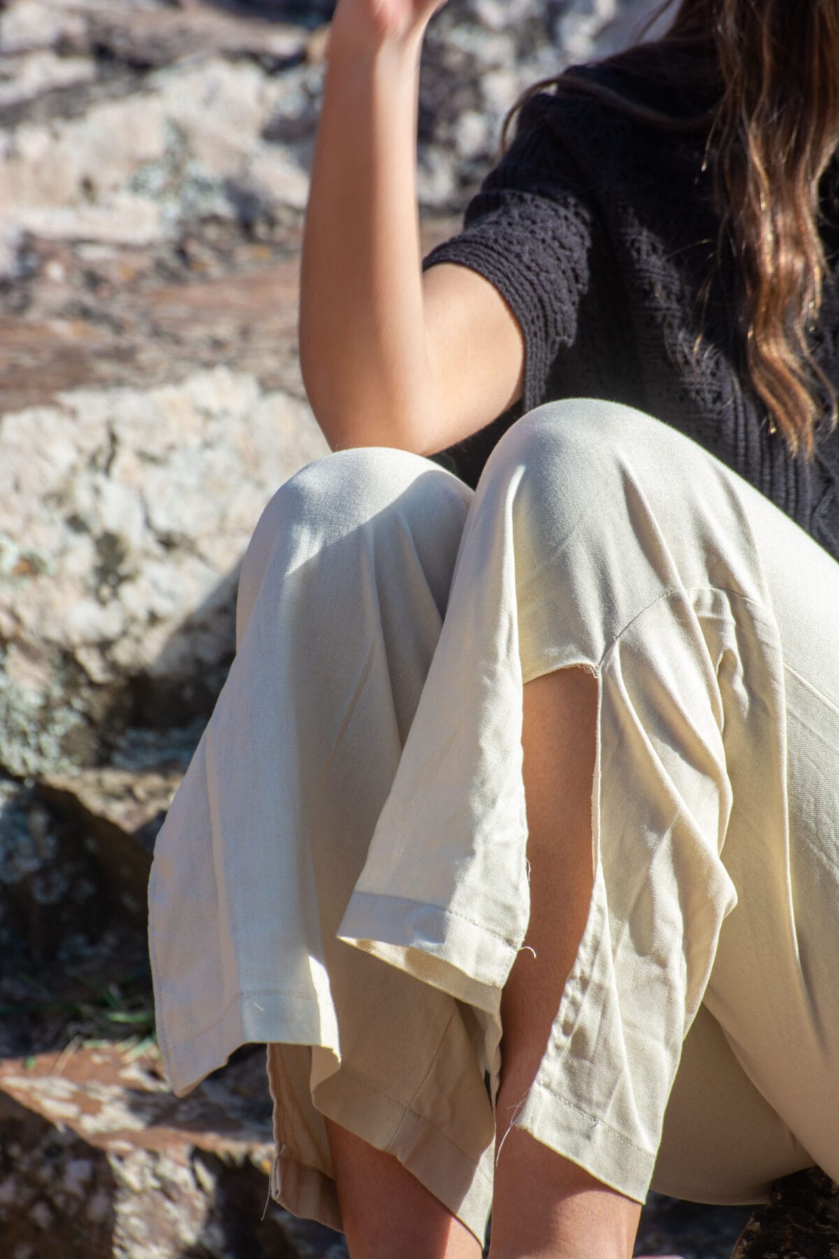 Pantalon Brise Lino Beige - Imagen 3