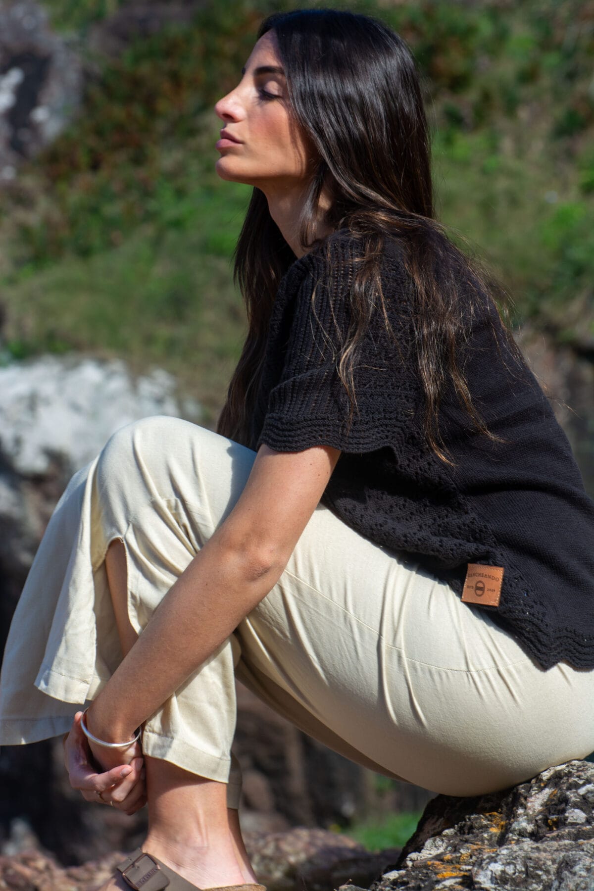 Pantalon Brise Lino Beige - Imagen 4