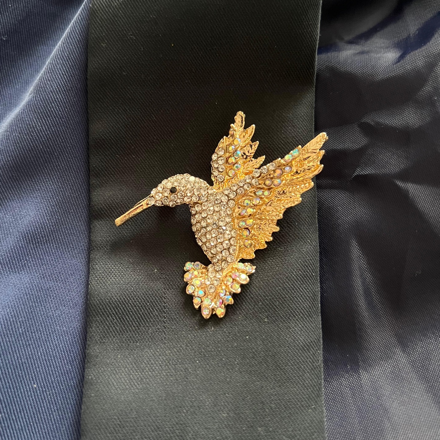 Prendedor Colibrí Dorado